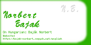 norbert bajak business card