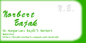 norbert bajak business card